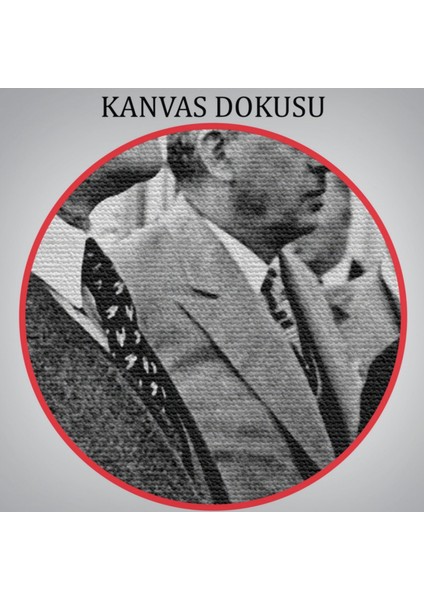 Kemal Atatürk'e Bakan Şükrü Kaya Dekoratif Kanvas Tablo, Duvar Dekoru 6637