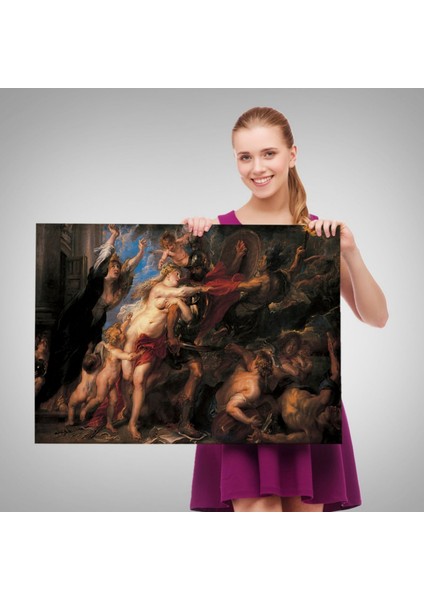 Savaşın Sonuçları Peter Paul Rubens Dekoratif Kanvas Tablo, Duvar Dekoru 6655