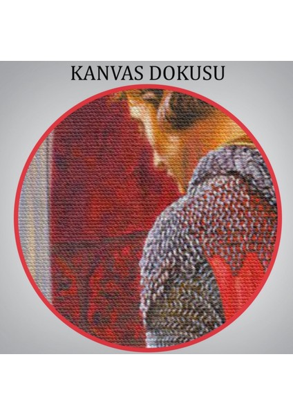Şövalyenin Kraliçeye Sadakati Dekoratif Kanvas Tablo, Duvar Dekoru 6460