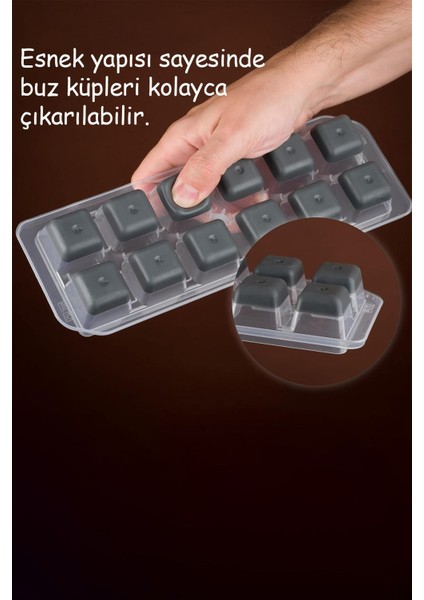 Renkli Kapaklı Buz Kalıbı, Kolay Çıkarılan Soğuk Içecek Sunumu Için