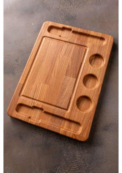 Ahşap Kesme Tahtası ve Soslu Sunum Tabağı, Şık ve Kaliteli Set fırsatları