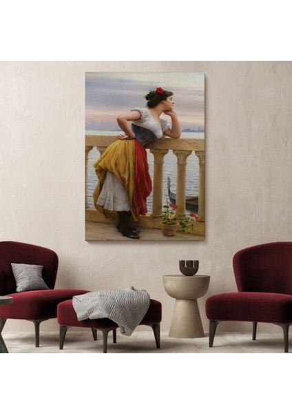 Bekleyiş Eseri Eugen Von Blaas Dekoratif Kanvas Tablo, Duvar Dekoru 6117 fiyatları