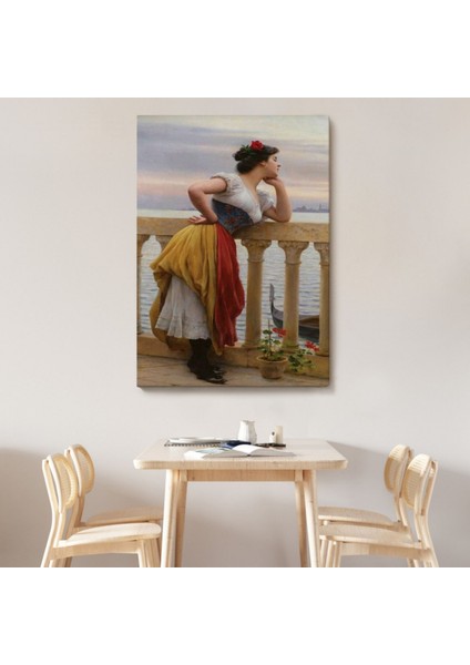 Bekleyiş Eseri Eugen Von Blaas Dekoratif Kanvas Tablo, Duvar Dekoru 6117 modelleri