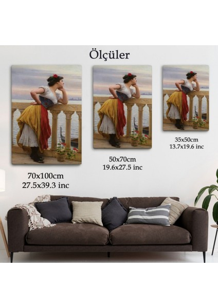 Bekleyiş Eseri Eugen Von Blaas Dekoratif Kanvas Tablo, Duvar Dekoru 6117 fırsatları