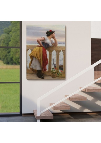 Bekleyiş Eseri Eugen Von Blaas Dekoratif Kanvas Tablo, Duvar Dekoru 6117 indirimleri