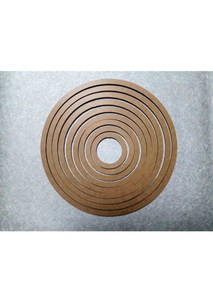 9'lu Ahşap Yuvarlak Kasnak, 3mm, Çok Renkli, Düş Kapanı ve Makrome Örgü Için Uygun