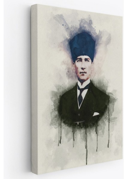 Mustafa Kemal Atatürk Portresi Dekoratif Kanvas Tablo, Duvar Dekoru CZ77