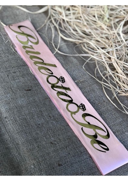 Yazılı Rose Gold Kuşak, Bekarlığa Veda Partisi Için Şık ve Zarif Tasarım