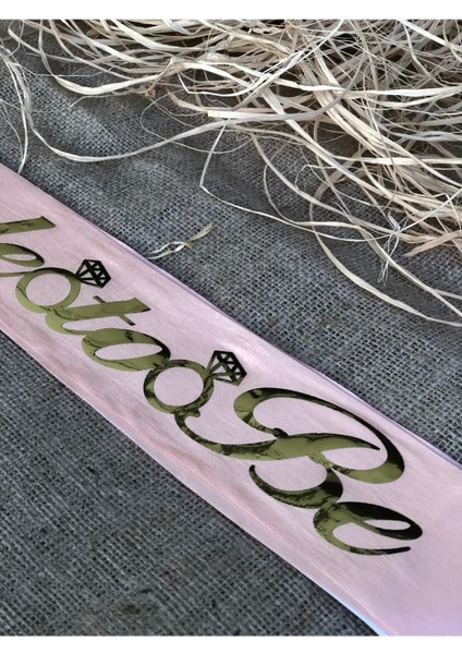 Yazılı Rose Gold Kuşak, Bekarlığa Veda Partisi Için Şık ve Zarif Tasarım