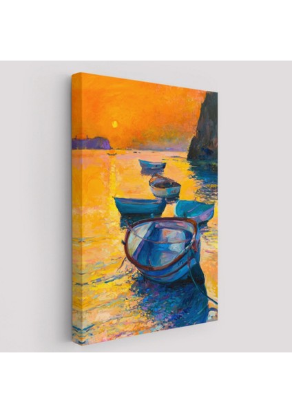 Gün Batımı ve Deniz Dekoratif Kanvas Tablo, Duvar Dekoru 5983
