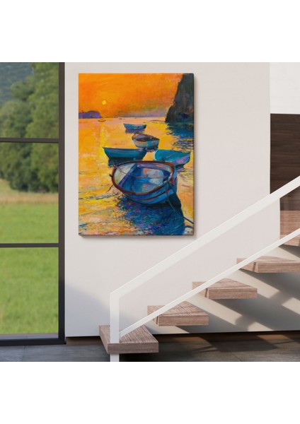 Gün Batımı ve Deniz Dekoratif Kanvas Tablo, Duvar Dekoru 5983 indirimleri