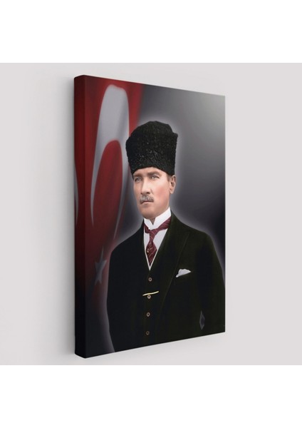 Önder Mustafa Kemal Atatürk Dekoratif Kanvas Tablo, Duvar Dekoru 6419