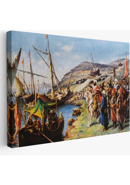 Istanbul Kuşatması, Fatih Sultan Mehmet Dekoratif Kanvas Tablo, Duvar Dekoru 6616