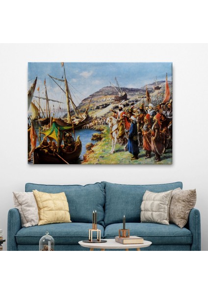 Istanbul Kuşatması, Fatih Sultan Mehmet Dekoratif Kanvas Tablo, Duvar Dekoru 6616 fiyatları