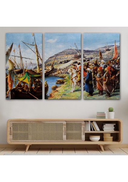 Istanbul Kuşatması, Fatih Sultan Mehmet Dekoratif Kanvas Tablo, Duvar Dekoru 6616 modelleri