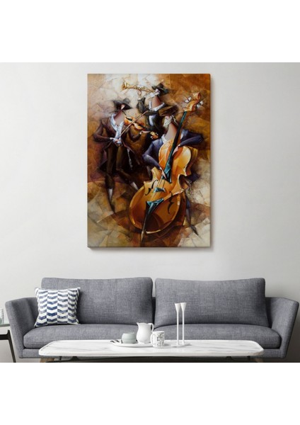 Müzik Grubu Sürreal Dekoratif Kanvas Tablo, Duvar Dekoru 6490 fiyatları
