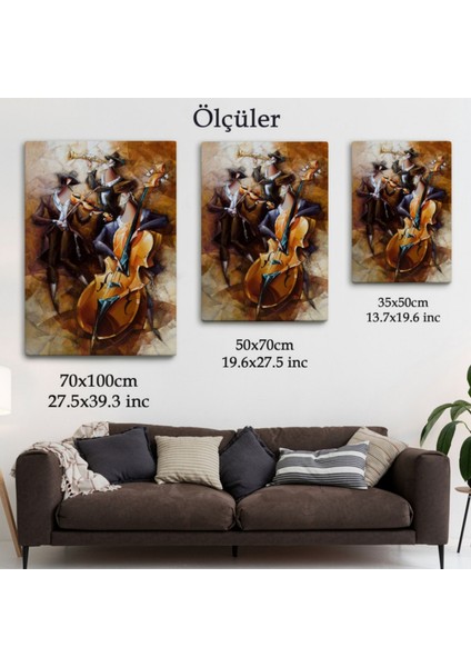 Müzik Grubu Sürreal Dekoratif Kanvas Tablo, Duvar Dekoru 6490 modelleri