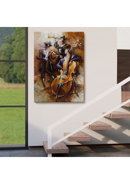 Müzik Grubu Sürreal Dekoratif Kanvas Tablo, Duvar Dekoru 6490 fırsatları