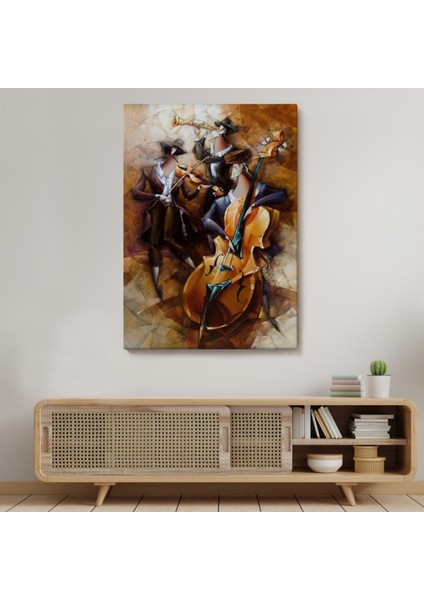 Müzik Grubu Sürreal Dekoratif Kanvas Tablo, Duvar Dekoru 6490 indirimleri