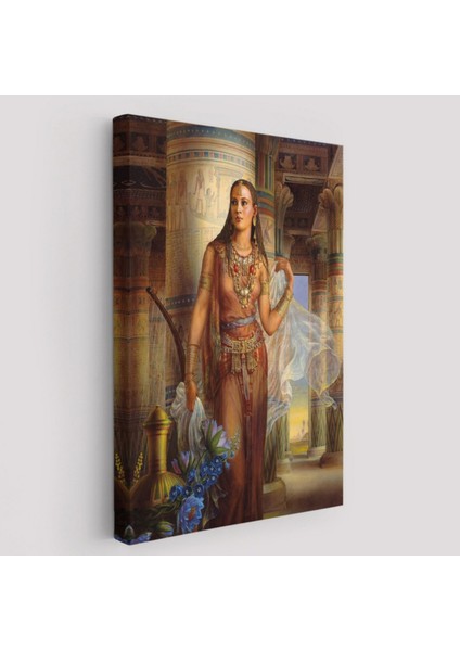 Mısırlı Kadın Eseri Kinuko Yamabe Craft Dekoratif Kanvas Tablo, Duvar Dekoru 6047