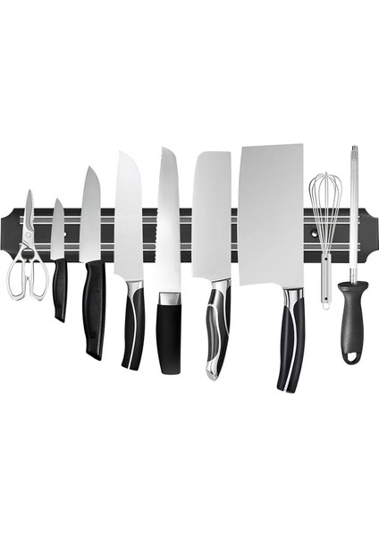 Paslanmaz Çelik Mıknatıslı Bıçak Tutucu 55CM, Mutfak Düzenleyici ve Dekoratif Aparat