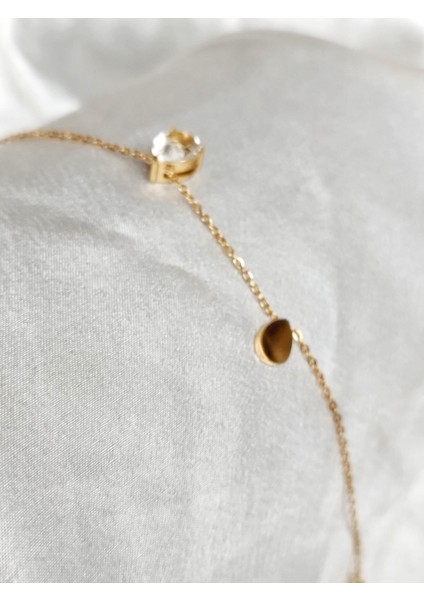 Ladybirdbujiteri Damla Model Zirkon Taşlı Minimal Çelik Bileklik modelleri