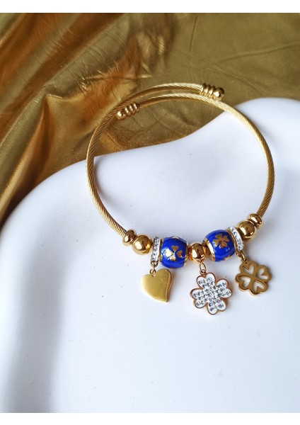 Ladybirdbujiteri Yonca Charm Detaylı Pandora Çelik Bileklik fiyatları