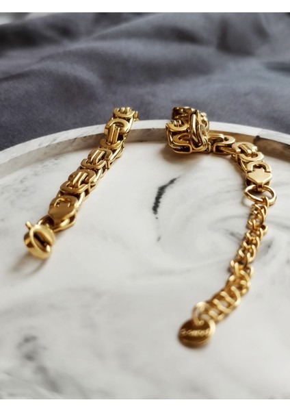Ladybirdbujiteri Kral Zincir Model Çelik Gold Bileklik fırsatları