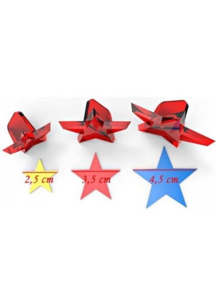 Yıldız Kesici ve Transfer Şeker Hamuru Baskı Seti, Kahverengi, Şekerleme Süsleme Aracı fiyatları