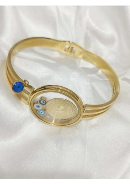 Ladybirdbujiteri Açılan Fanuslu Çeyrek Detay Çelik Kelepçe Bileklik