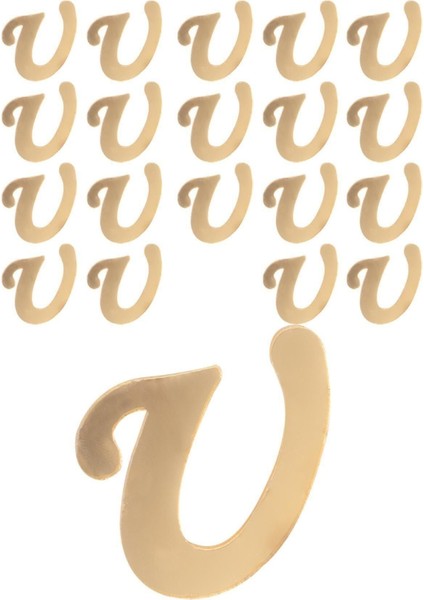 20 Adet Renkli Pleksi Harf 4cm, Şık ve Parlak Dekoratif Yazı Seti