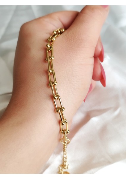 Ladybirdbujiteri Tiffany Klasik Model Zincir Çelik Bileklik