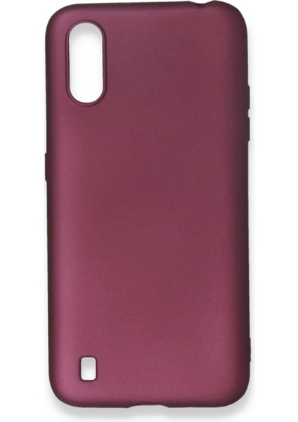 Samsung Galaxy A01 Kılıf First Silikon - Mürdüm