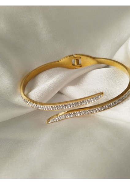 Ladybirdbujiteri Zirkon Taşlı Çelik Kelepçe Bileklik fiyatları