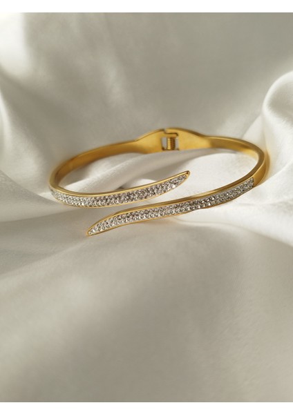 Ladybirdbujiteri Zirkon Taşlı Çelik Kelepçe Bileklik fırsatları