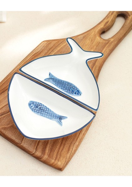 Beyaz 2'li Marine Sunum Tabağı Seti, Şık ve Modern Sofra Düzeni Için Ideal fiyatları