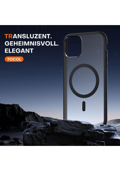 Iphone 11 Pro Kılıf Mat Magsafe Wireless Şarj Özellikli Darbe Önleyici Hassas Butonlu Renkli Kenarlı Kapak + Lens Camı Hediyeli modelleri