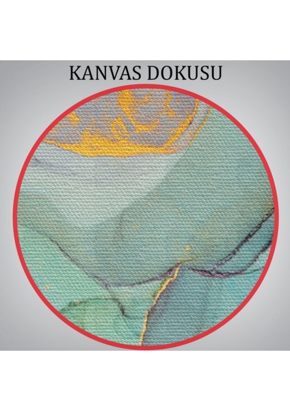 Mürekkep ve Alkol ile Mermer Deseni Dekoratif Kanvas Tablo, Duvar Dekoru 5030