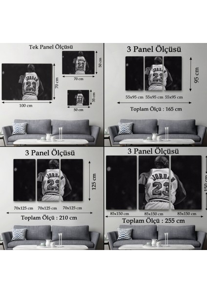 Michael J. ve Chicago Bulls Dekoratif Kanvas Tablo, Duvar Dekoru 5087 fırsatları
