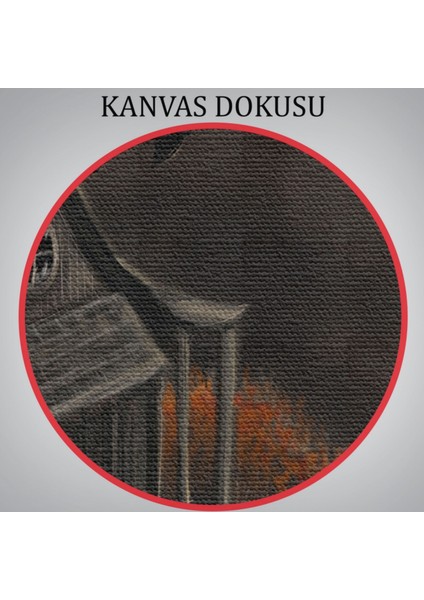 Cadılar Bayramı Perili Ev Dekoratif Kanvas Tablo, Duvar Dekoru 5196