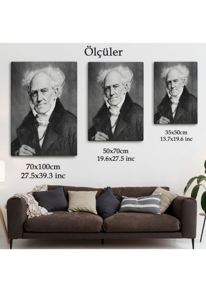 Arthur Schopenhauer Portre Dekoratif Kanvas Tablo, Duvar Dekoru 6266 fırsatları