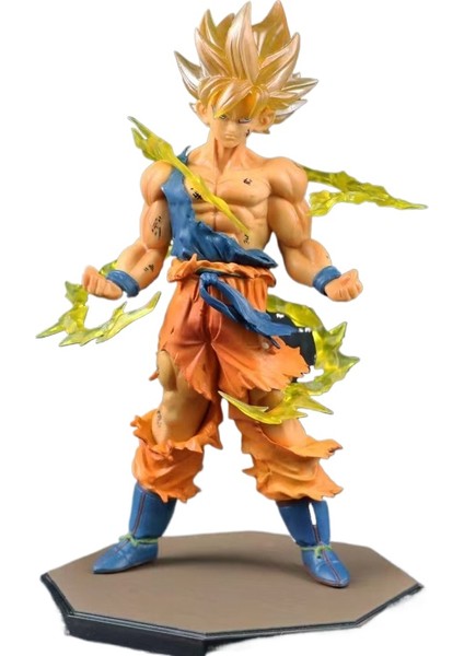 Dragon Ball Figürü Sun Wukong Süper Saiyan El Yapımı Araba Süsleri Kasa Dekorasyonu Animasyon Model Süsleri (Yurt Dışından)