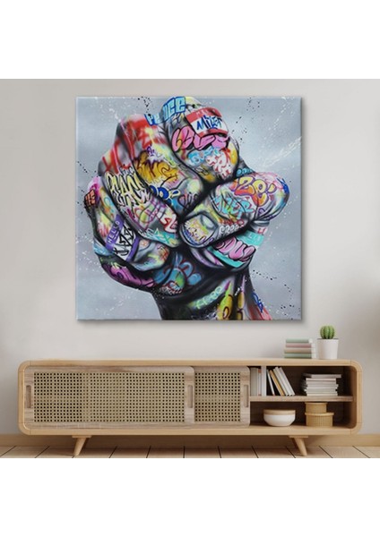 Graffiti Sokak Sanatı Pop Art Banksy Dekoratif Kanvas Tablo, Duvar Dekoru 5338 modelleri