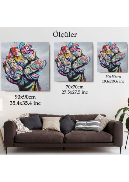 Graffiti Sokak Sanatı Pop Art Banksy Dekoratif Kanvas Tablo, Duvar Dekoru 5338 fırsatları