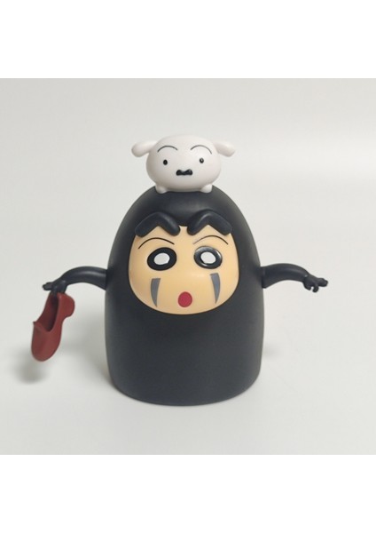 Spoof Ilginç Çapraz Kıyafet Crayon Shin-Chan Cos Yüzsüz Erkek Q Versiyonu Bebek Figür Modeli Araba Süsleri (Yurt Dışından)