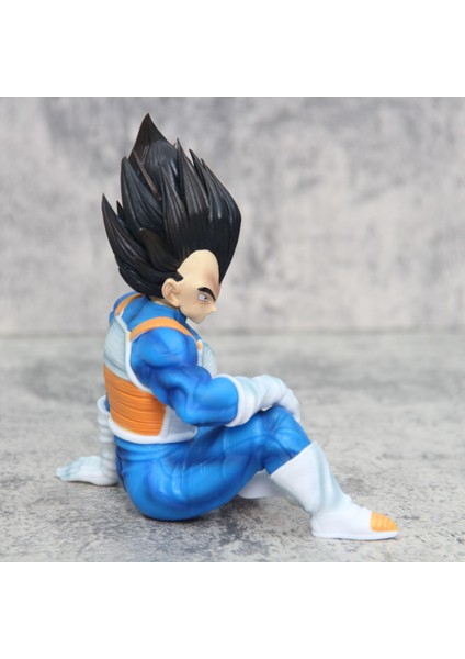 Dragon Ball Süper Oturan Vegeta Model Figürü Süper Saiyan Prens Anime Çevresel Süsler (Yurt Dışından) modelleri