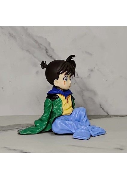 Conan Kudo Shinichi Oturma Pozisyonu Conan'ın Oturma Pozisyonu Küçüldü Q Versiyonu Bebek Anime Figür Süsleme Modeli (Yurt Dışından) modelleri