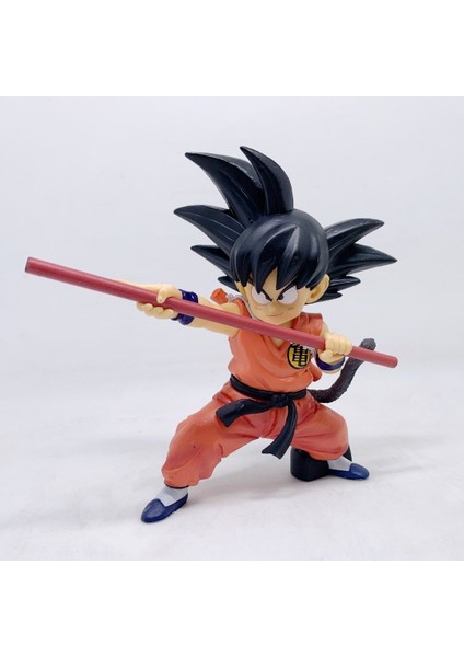 Dragon Ball Saiyan A Ödül Çocukluk Çubuğu Xiao Goku Dövüş Sanatları Kostümü Çubuğu Ile Ayakta Duruş Bebek Süsleri Kutu Figürü (Yurt Dışından)
