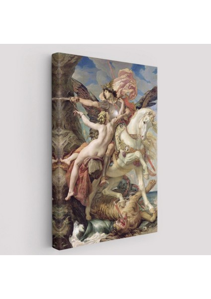 Ruggiero ve Angelica Eseri Joseph Paul Dekoratif Kanvas Tablo, Duvar Dekoru 6218