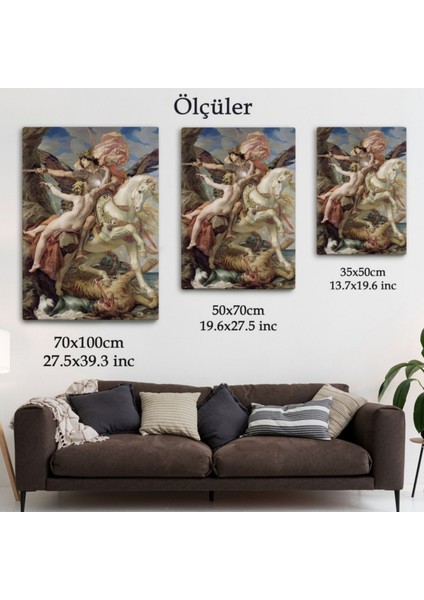 Ruggiero ve Angelica Eseri Joseph Paul Dekoratif Kanvas Tablo, Duvar Dekoru 6218 fırsatları